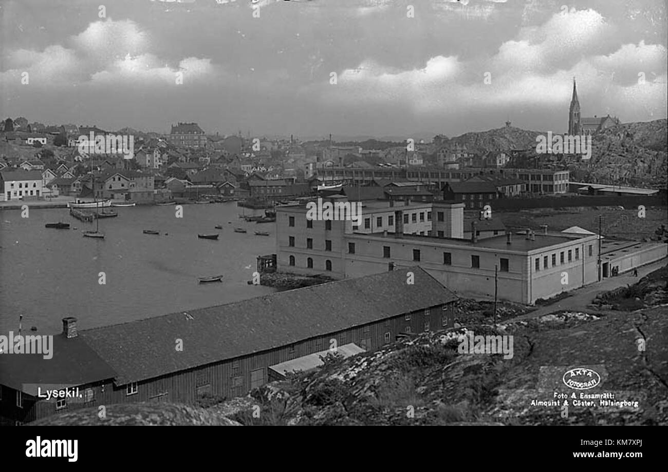 Lysekil è una località in Svezia conosciuta per il suo splendido paesaggio costiero, i siti storici e il patrimonio culturale. La regione è significativa per la sua storia marittima ed è una destinazione popolare per i turisti. Foto Stock