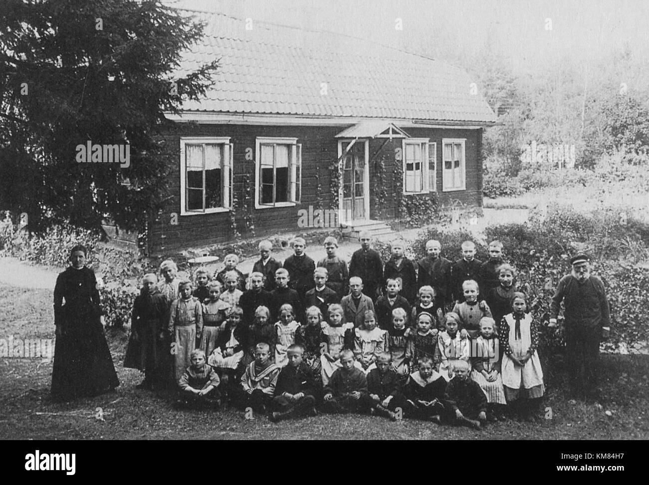 Slickarkrogen skola 1910 Foto Stock