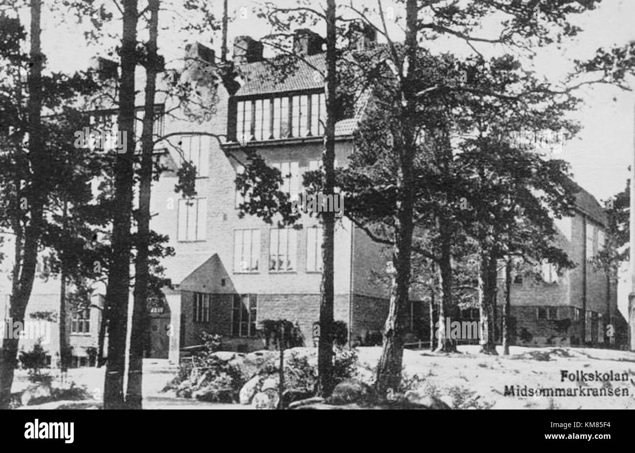 Midsommarkransens skola 1915 Foto Stock