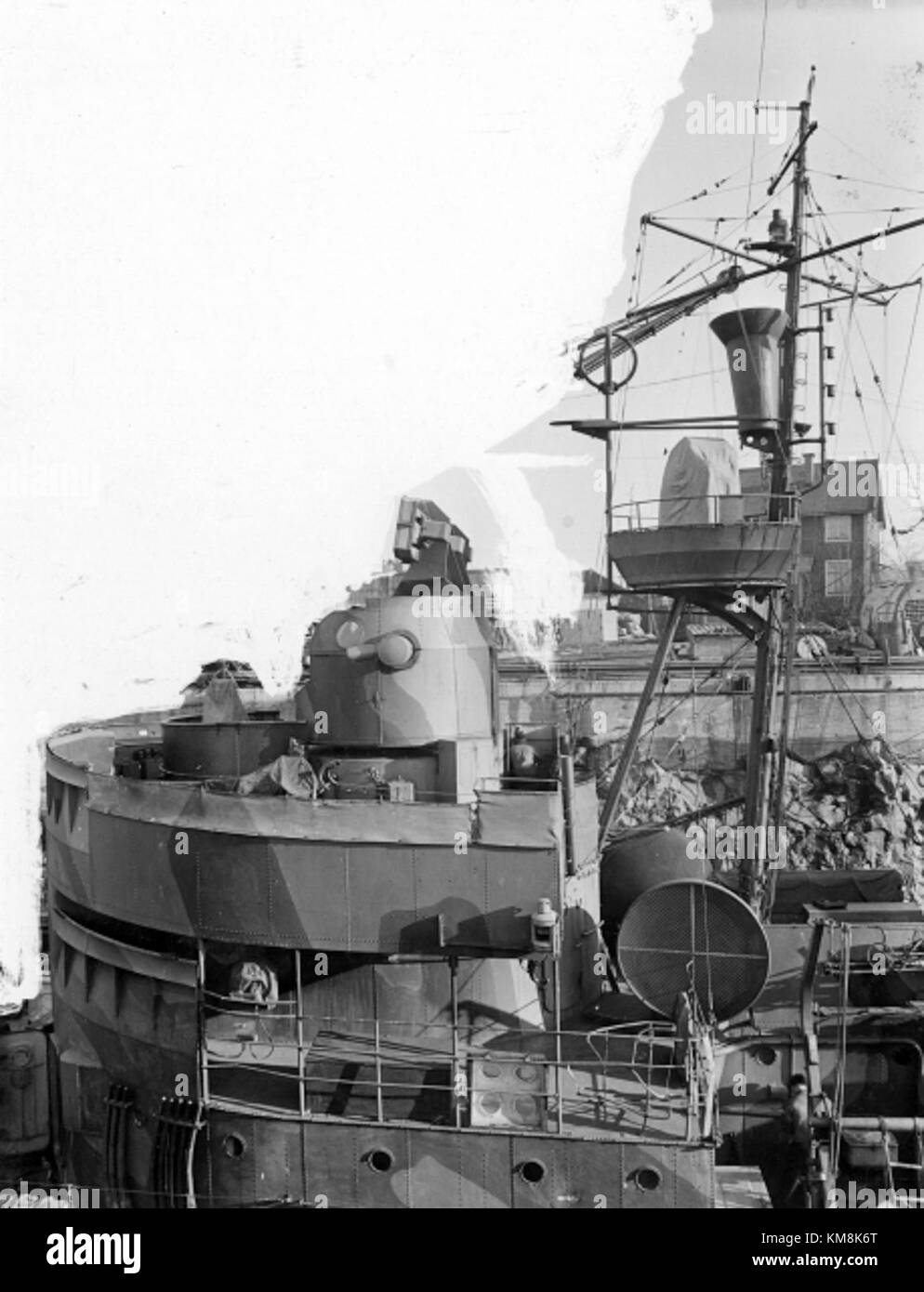Il ponte della HMS Visby, una corvetta svedese della classe Visby, è mostrato in questa immagine. La nave è nota per la sua tecnologia stealth avanzata e le sue capacità navali. Foto Stock