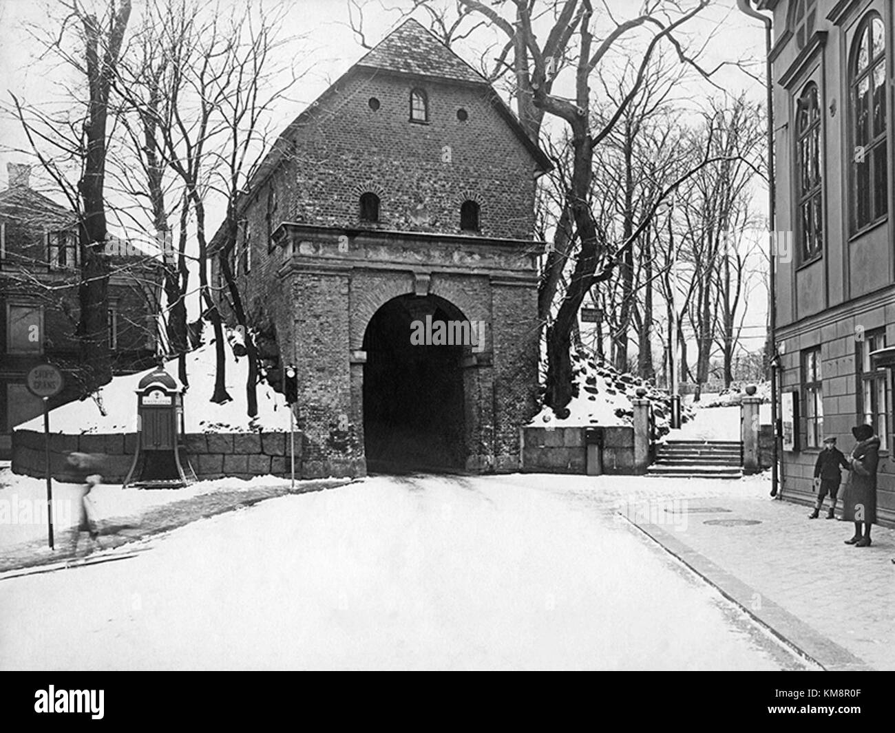 Halmstad è una città della Svezia conosciuta per i suoi ricchi monumenti culturali e storici, tra cui il record KMB numero 16001000544116, che documenta una struttura significativa nella regione. Foto Stock