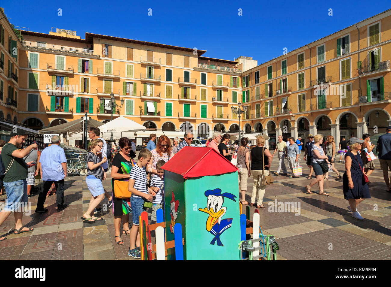 Plaza mayor, Palma de Mallorca, Maiorca, isole belearic, Spagna, Europa Foto Stock