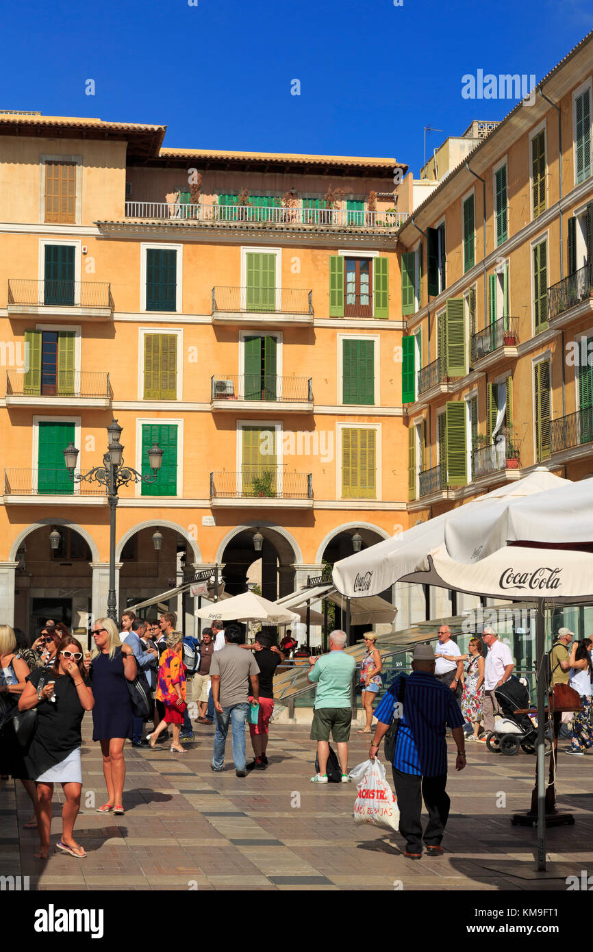 Plaza mayor, Palma de Mallorca, Maiorca, isole belearic, Spagna, Europa Foto Stock