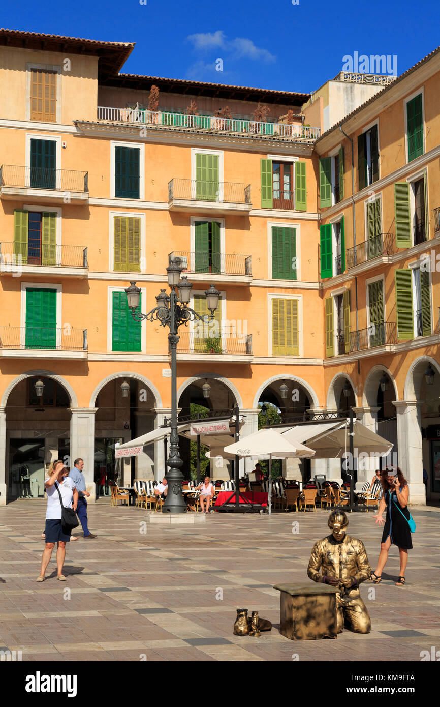 Plaza mayor, Palma de Mallorca, Maiorca, isole belearic, Spagna, Europa Foto Stock
