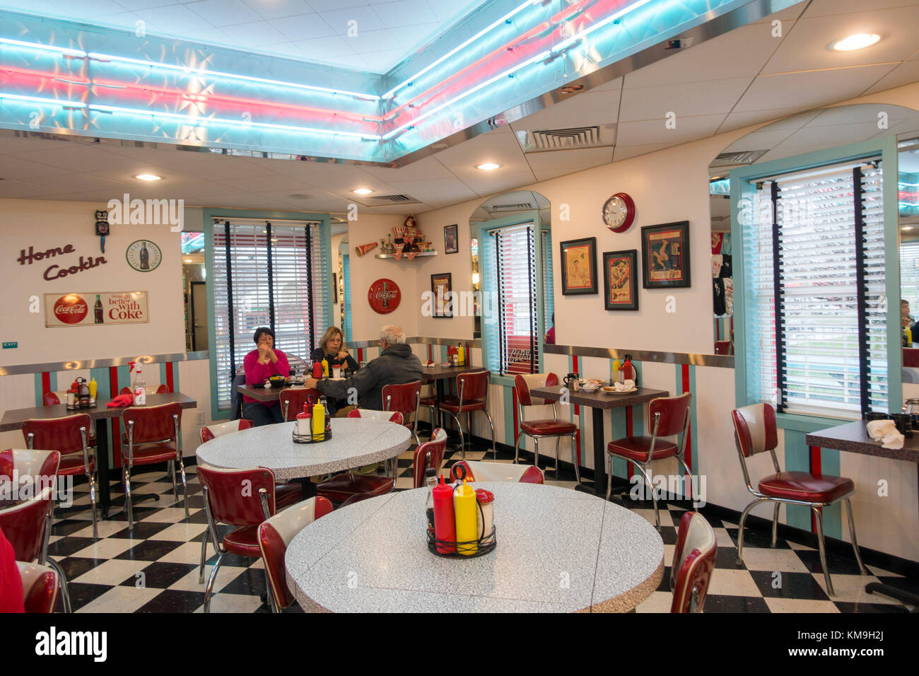 DJ gusto del 50s ristorante di famiglia Lancaster PA Foto Stock