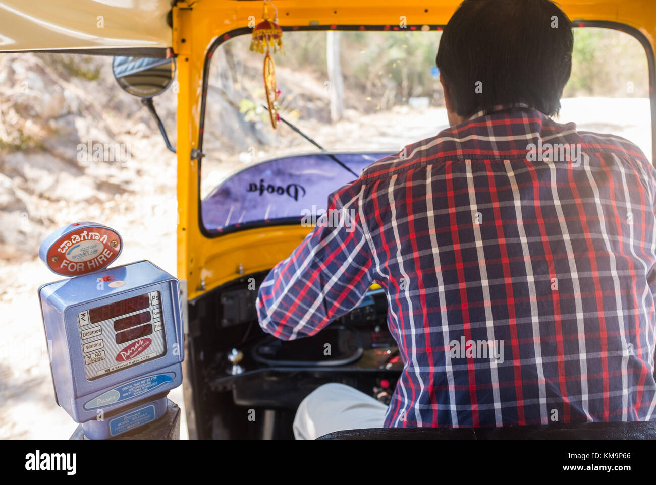 In rickshaw driver, Mysore, Karnataka, India. Foto Stock