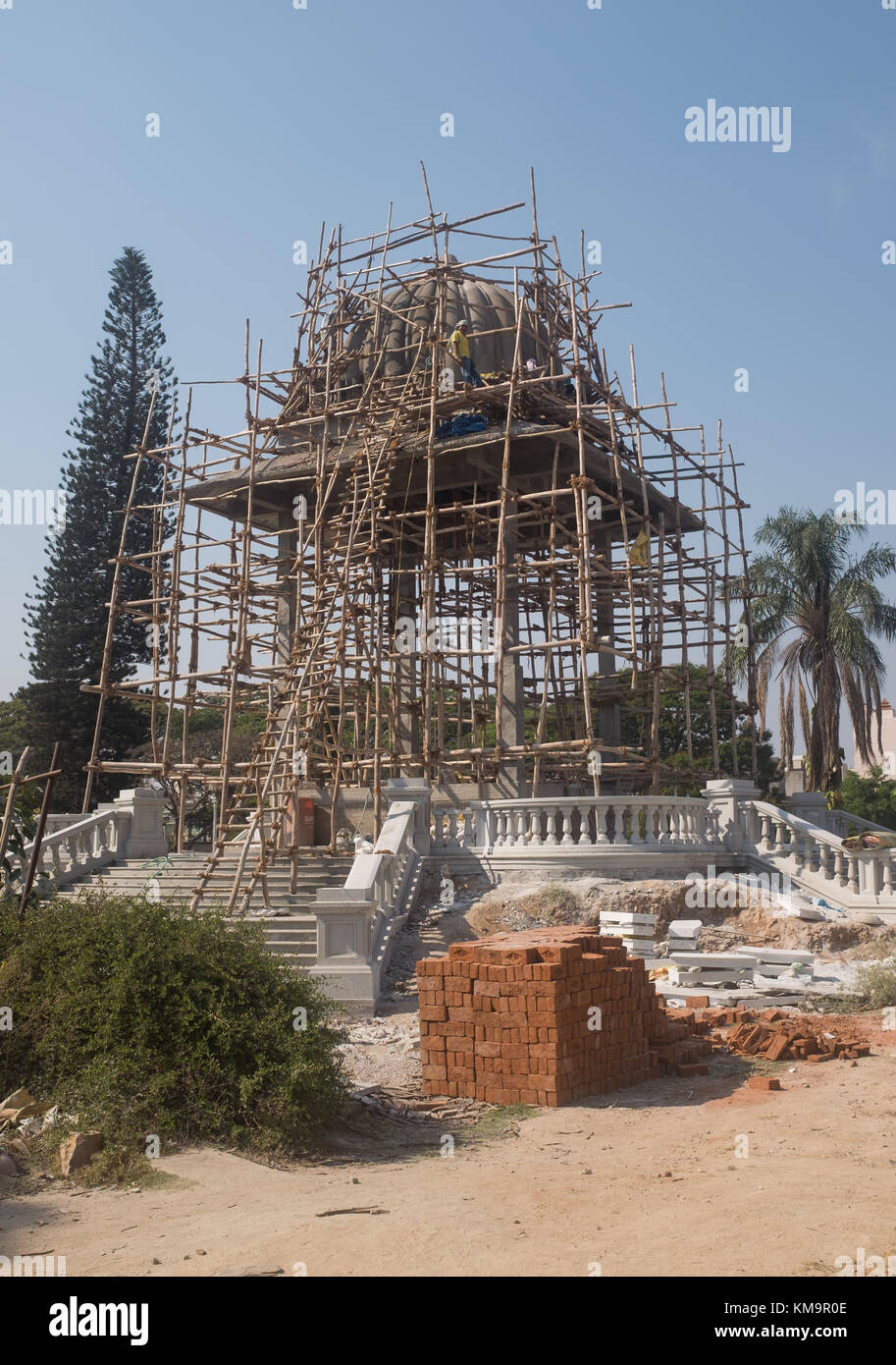 Sito in costruzione, Mysore, Karnataka, India. Foto Stock