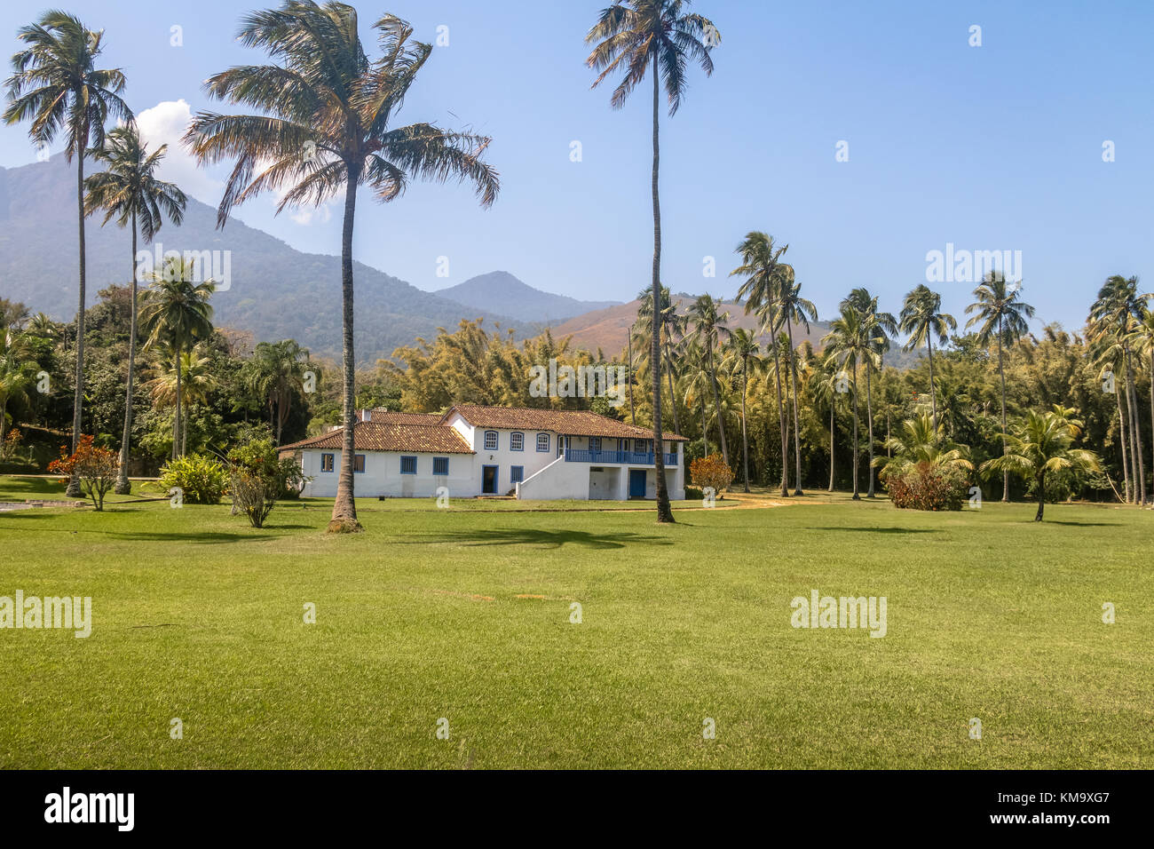 Fazenda engenho dagua ex coloniale mulino ad acqua farm - ilhabela, sao paulo, Brasile Foto Stock