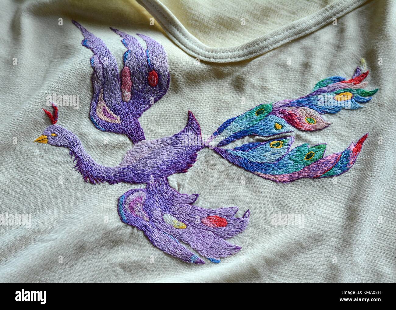 Ricamati a mano firebird Foto Stock