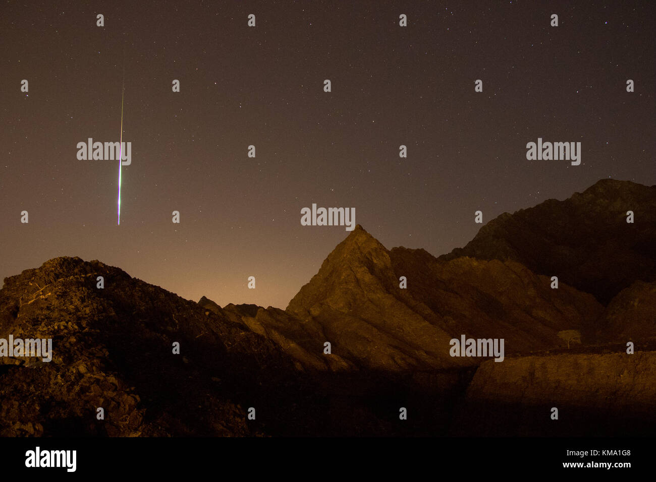 Stella cadente Foto Stock