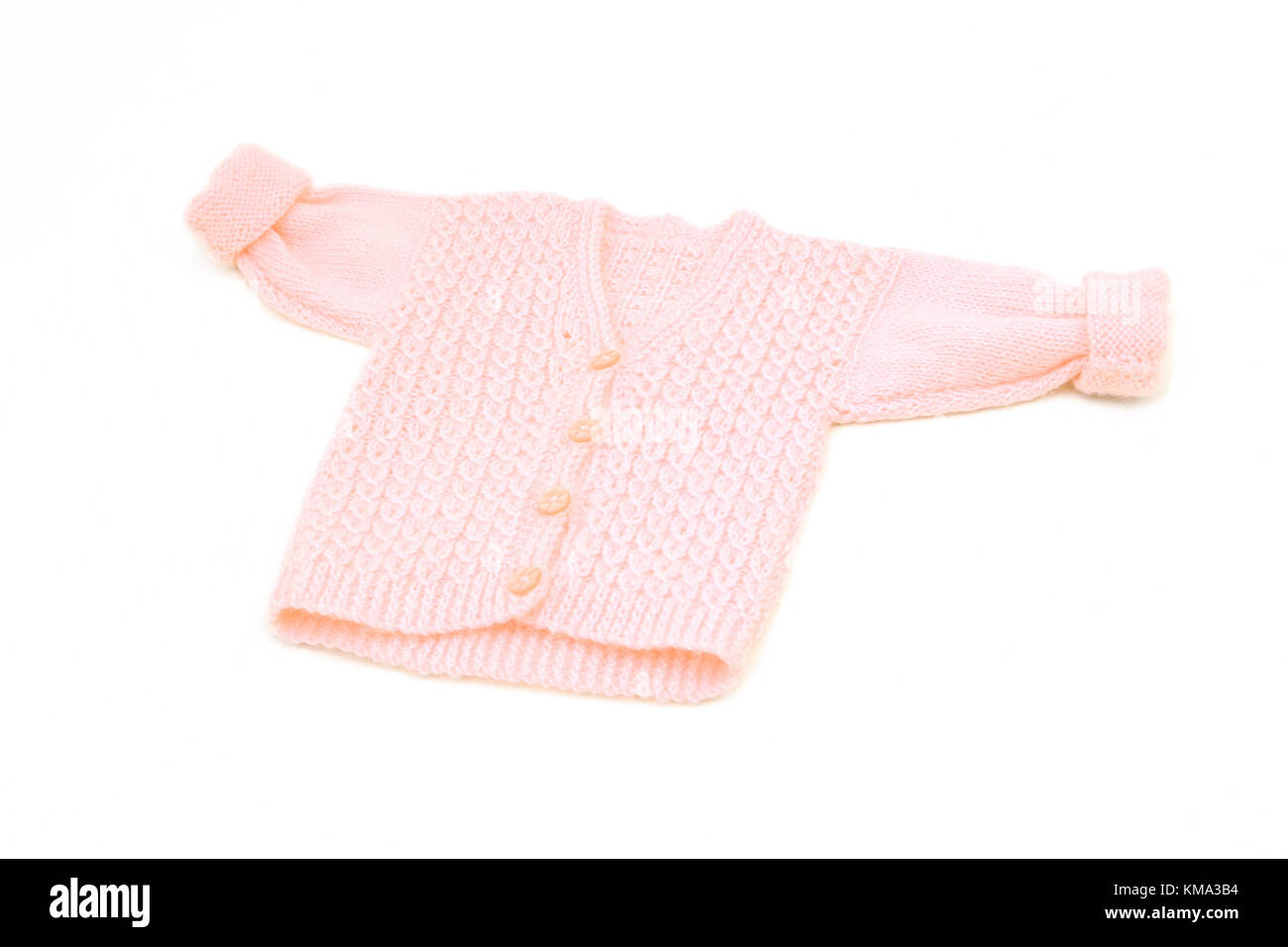 Baby la maglia di lana Cardigan rosa Foto Stock