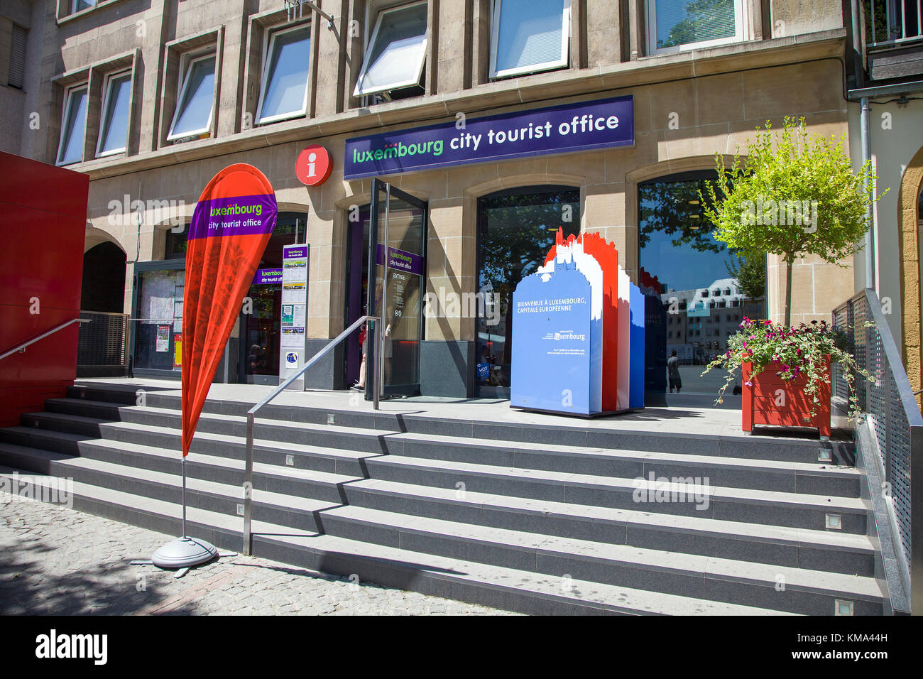 Ufficio turistico, Place Guillaume II Square, Città di Lussemburgo, Lussemburgo, Europa Foto Stock