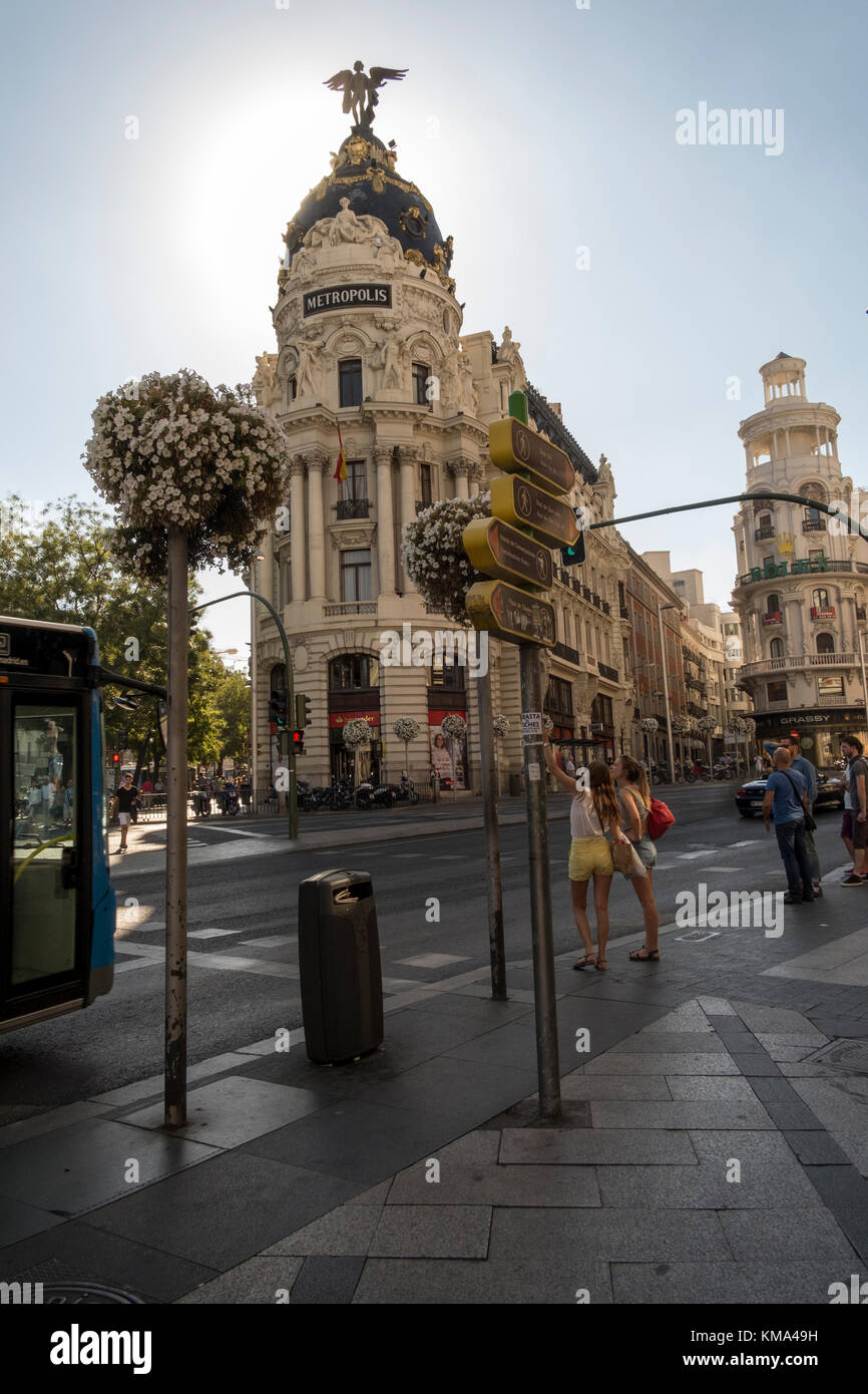 Madrid come destinazione per le vacanze Foto Stock