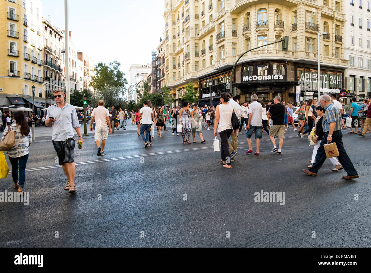 Madrid come destinazione per le vacanze Foto Stock