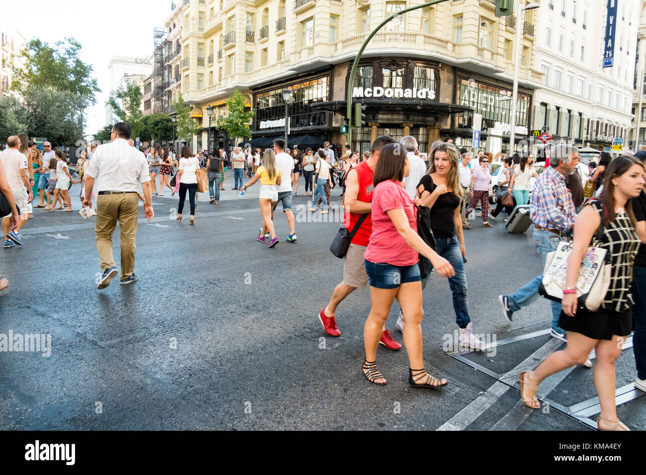 Madrid come destinazione per le vacanze Foto Stock