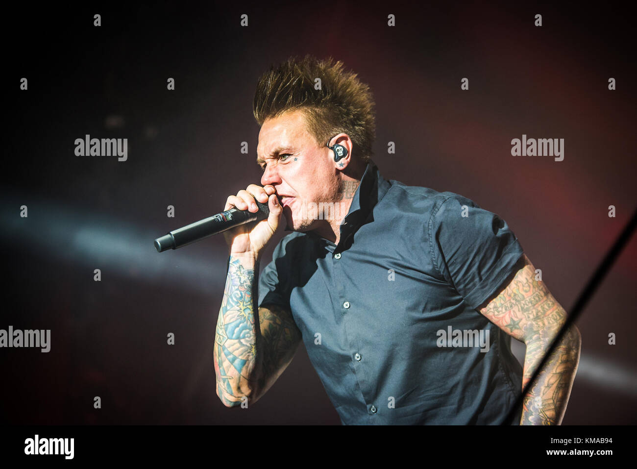 Deutschland, Fürth, stadthalle fürth, 27.09.2017- Papa Roach " denti storti tour' - bild: jacoby shaddix (Papa Roach, lead vocals) Foto Stock