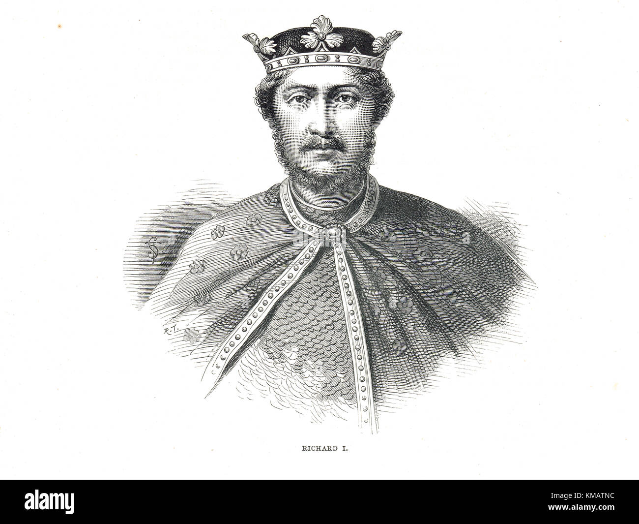 Re Riccardo i, il cuore di Leone, 1157-1199. Regnò nel 1189-1199 Foto Stock