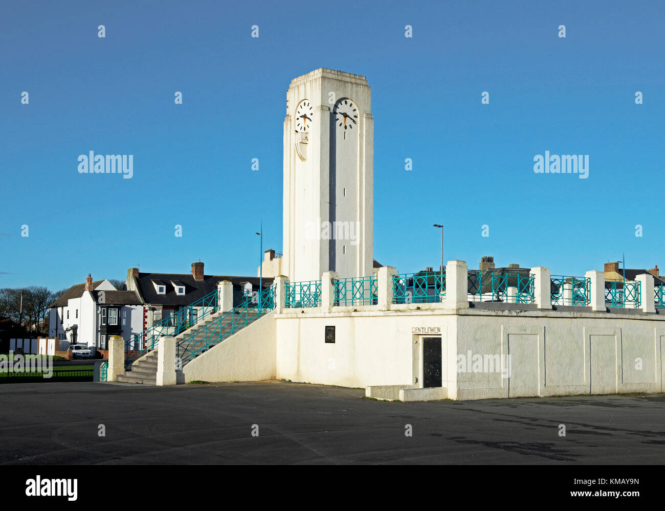 La Torre dell'Orologio, Seaton Carew, County Durham, England Regno Unito Foto Stock