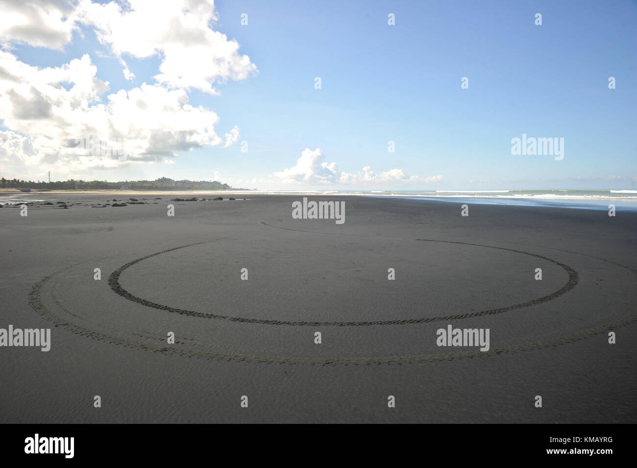 Una vista di Cox's Bazar mare spiaggia in Bangladesh Foto Stock