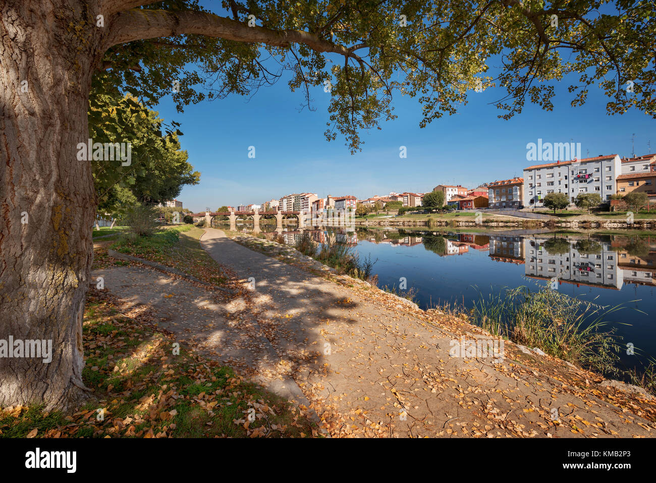 Miranda de Ebro cityscape di Burgos, Spagna. Foto Stock