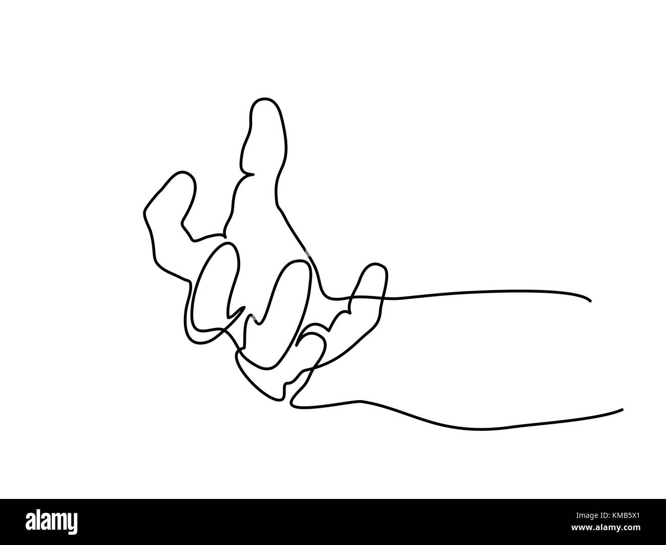 Il palmo della mano con le dita. Illustrazione Vettoriale