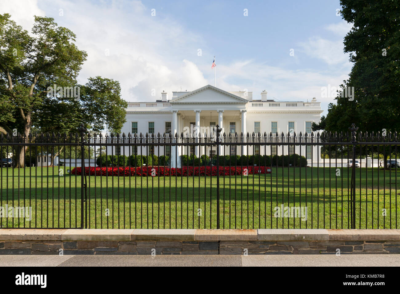 Il portico settentrionale della Casa Bianca è la residenza ufficiale e il lavoro del presidente degli Stati Uniti di Washington DC. Foto Stock