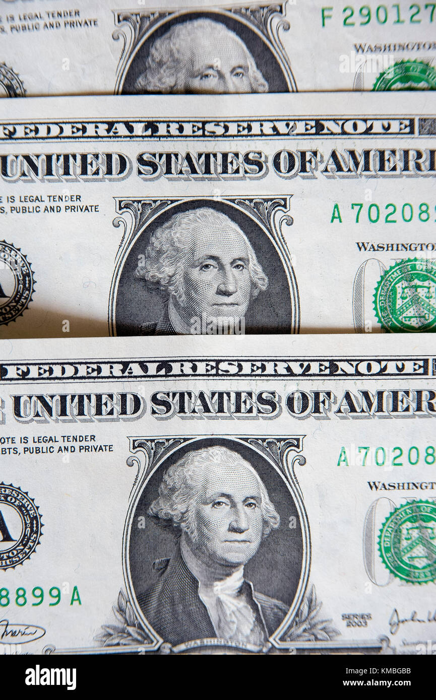 Gli Stati Uniti uno-dollaro ($1) con George Washington © Wojciech Strozyk / Alamy Stock Photo Foto Stock