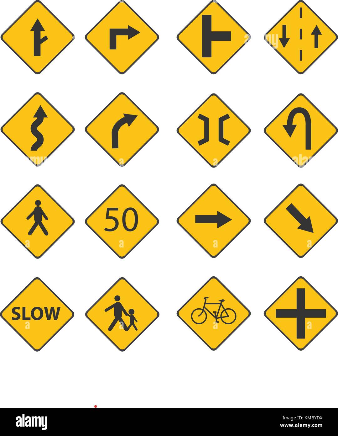 Il traffico di set di segni neri illustrazione con un cartello stradale,segno bicicletta,testo segno,persone segno isolato sfondo bianco Illustrazione Vettoriale