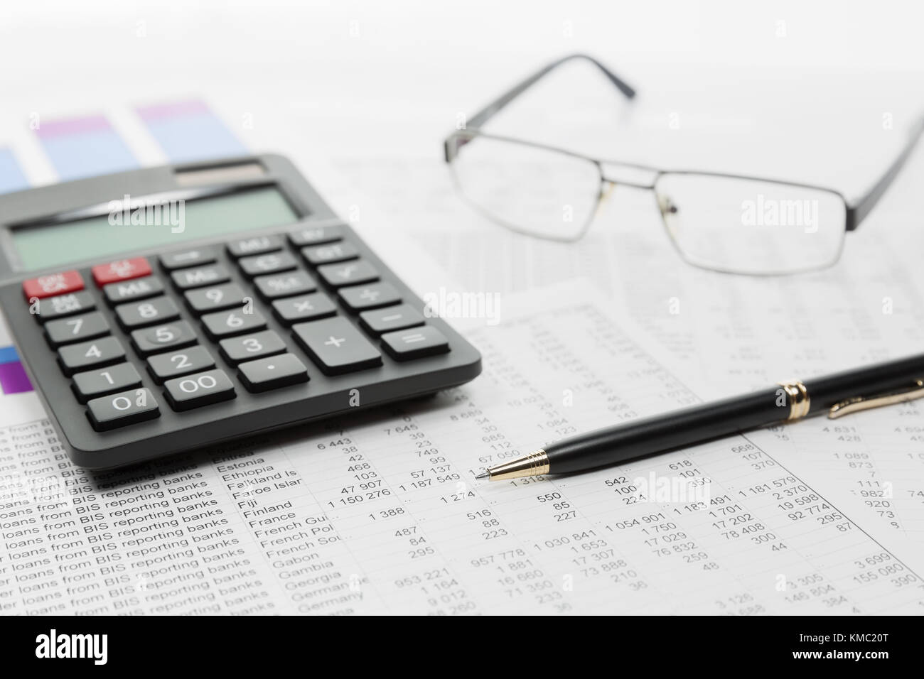 La contabilità finanziaria del mercato azionario analisi grafici Foto Stock