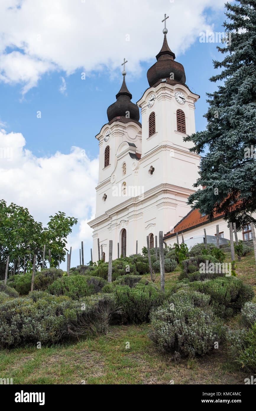 Abbazia di Tihany vicino al lago di Balaton, Ungheria Foto Stock