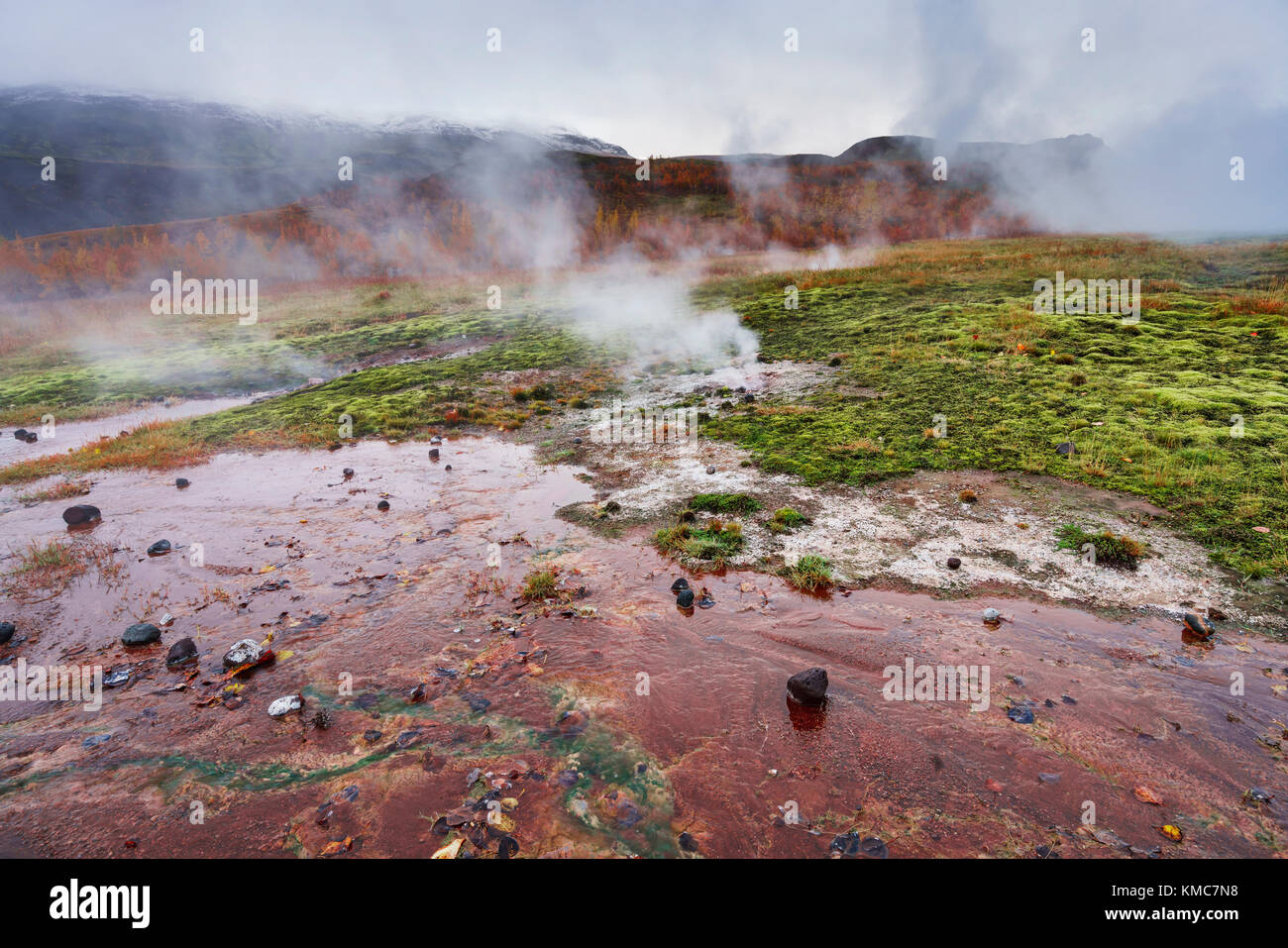 DCIM100GOPRO area geotermica di Geysir e Strokkur, Islanda Foto Stock