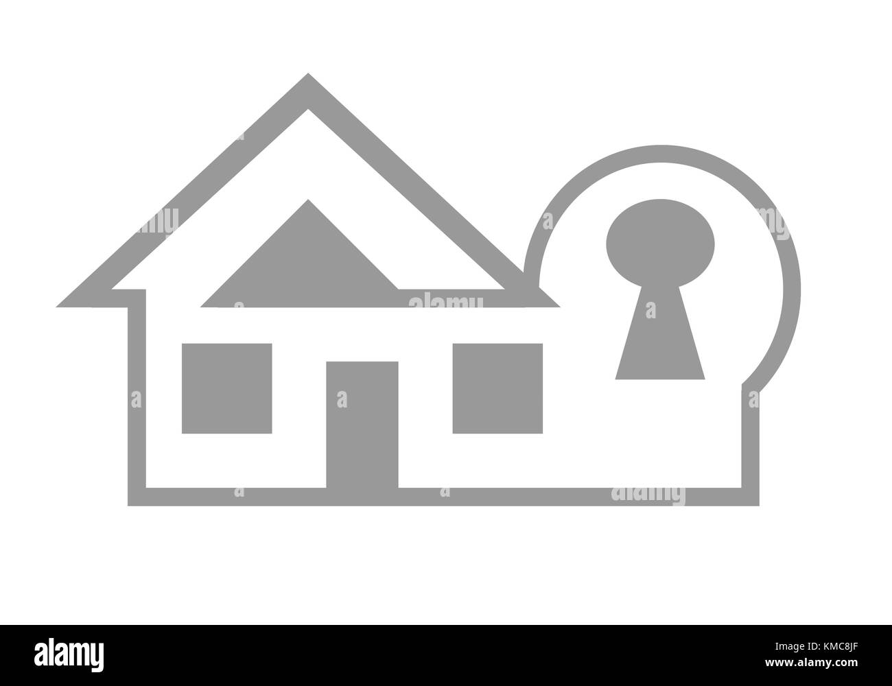 Home sicurezza icona web concetto isolato su sfondo bianco. Foto Stock