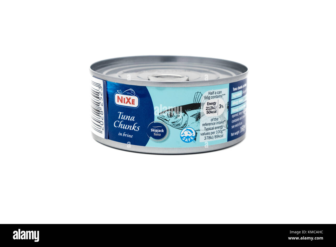 Barattolo di latta di dolphin friendly Tonnetto striato Tonno in salamoia Foto Stock