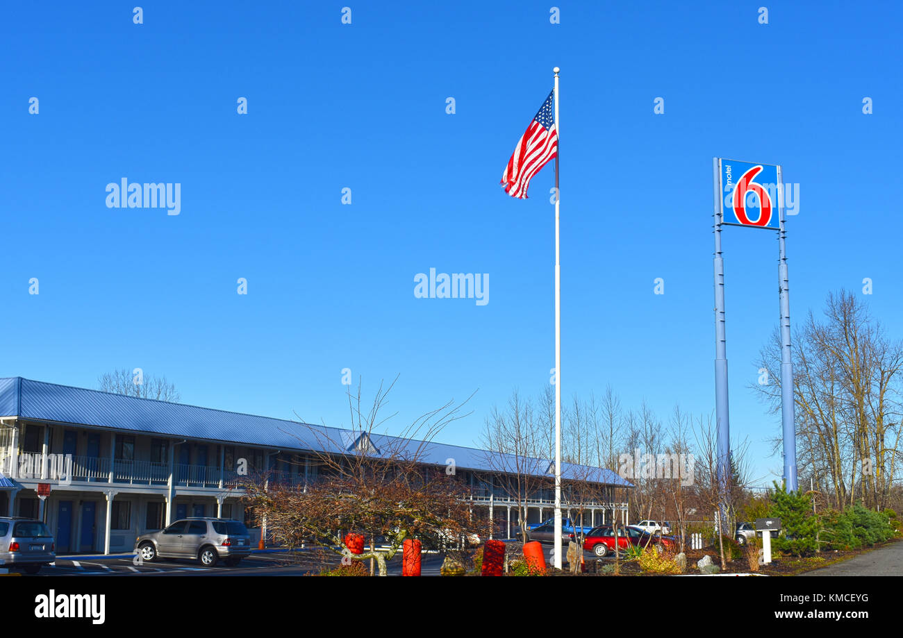 Il Motel 6 in Ferndale, Washington. Foto Stock