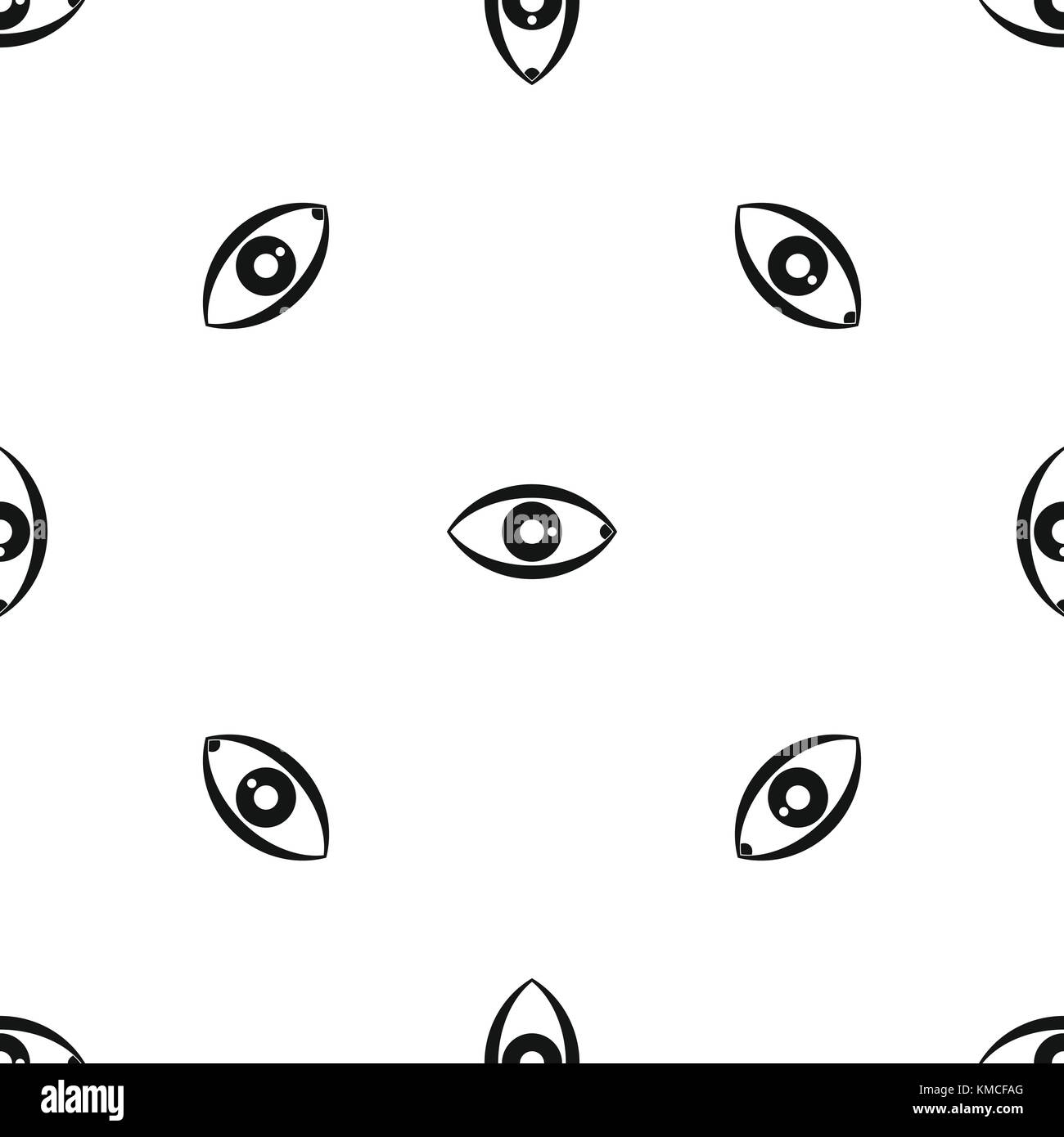 Occhio umano modello nero senza giunture Illustrazione Vettoriale