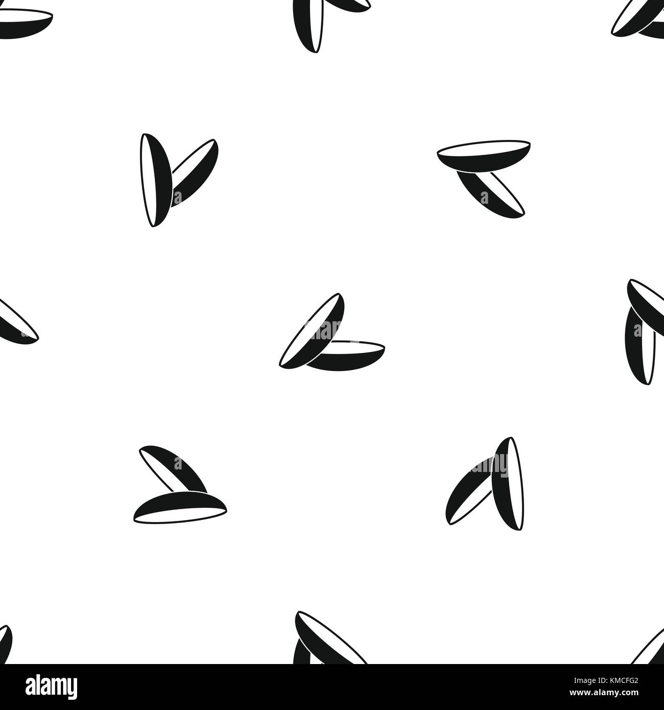 Le lenti a contatto del modello nero senza giunture Illustrazione Vettoriale