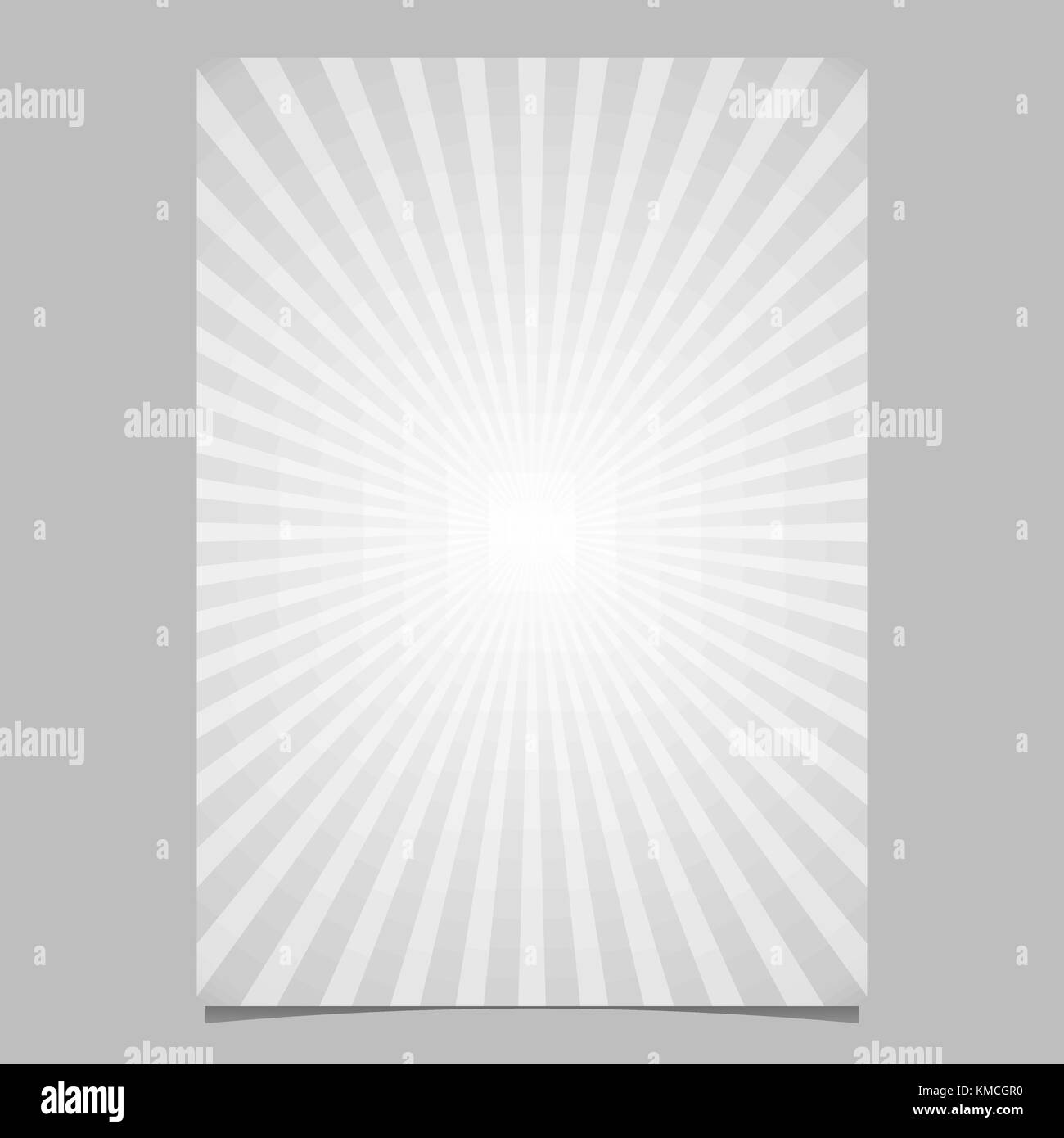 Gradient ray burst modello di pagina - Brochure del vettore grafico di sfondo con raggi a strisce Illustrazione Vettoriale