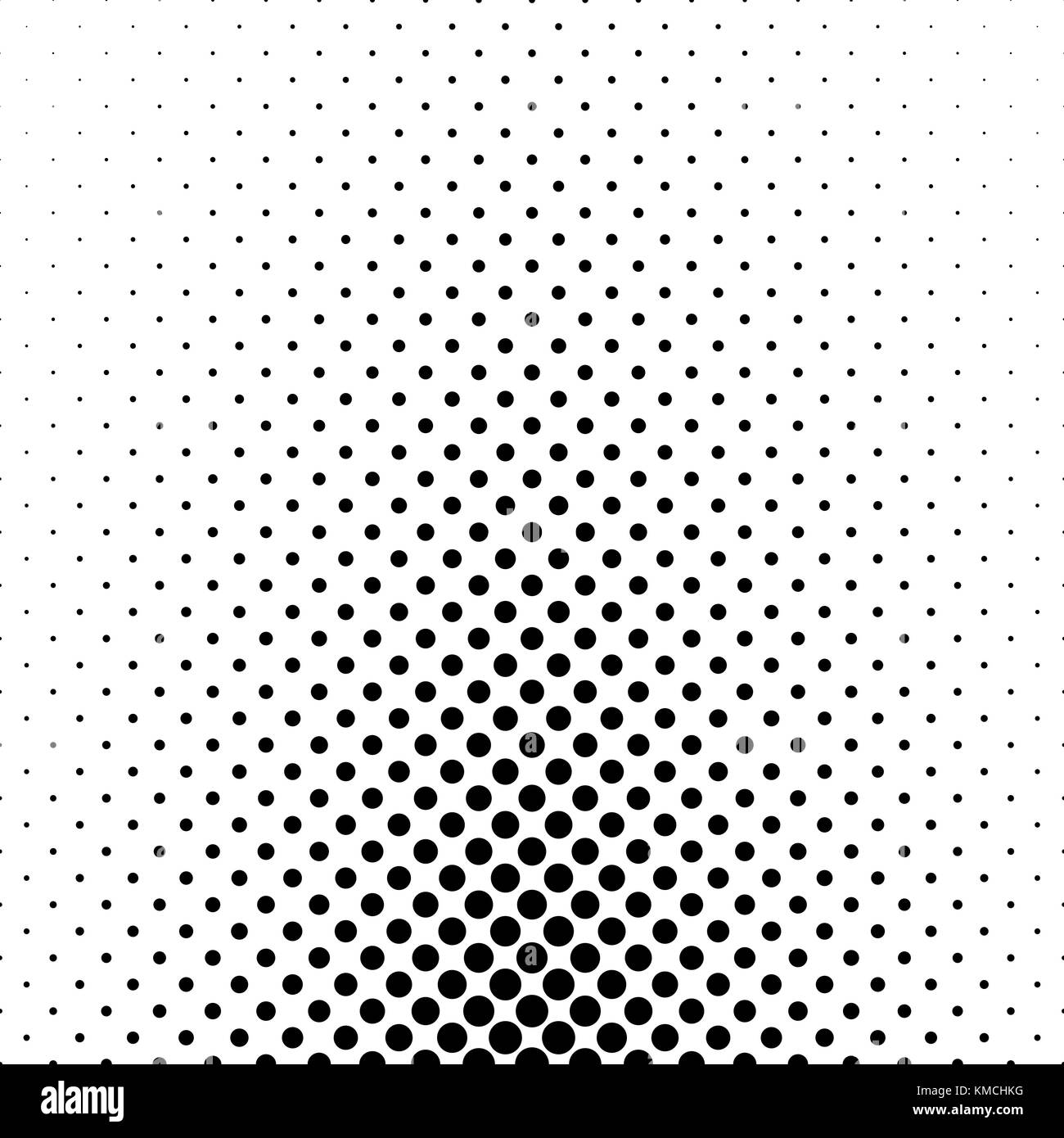 Abstract monocromatico polka dot pattern - vettore geometrico design di sfondo Illustrazione Vettoriale