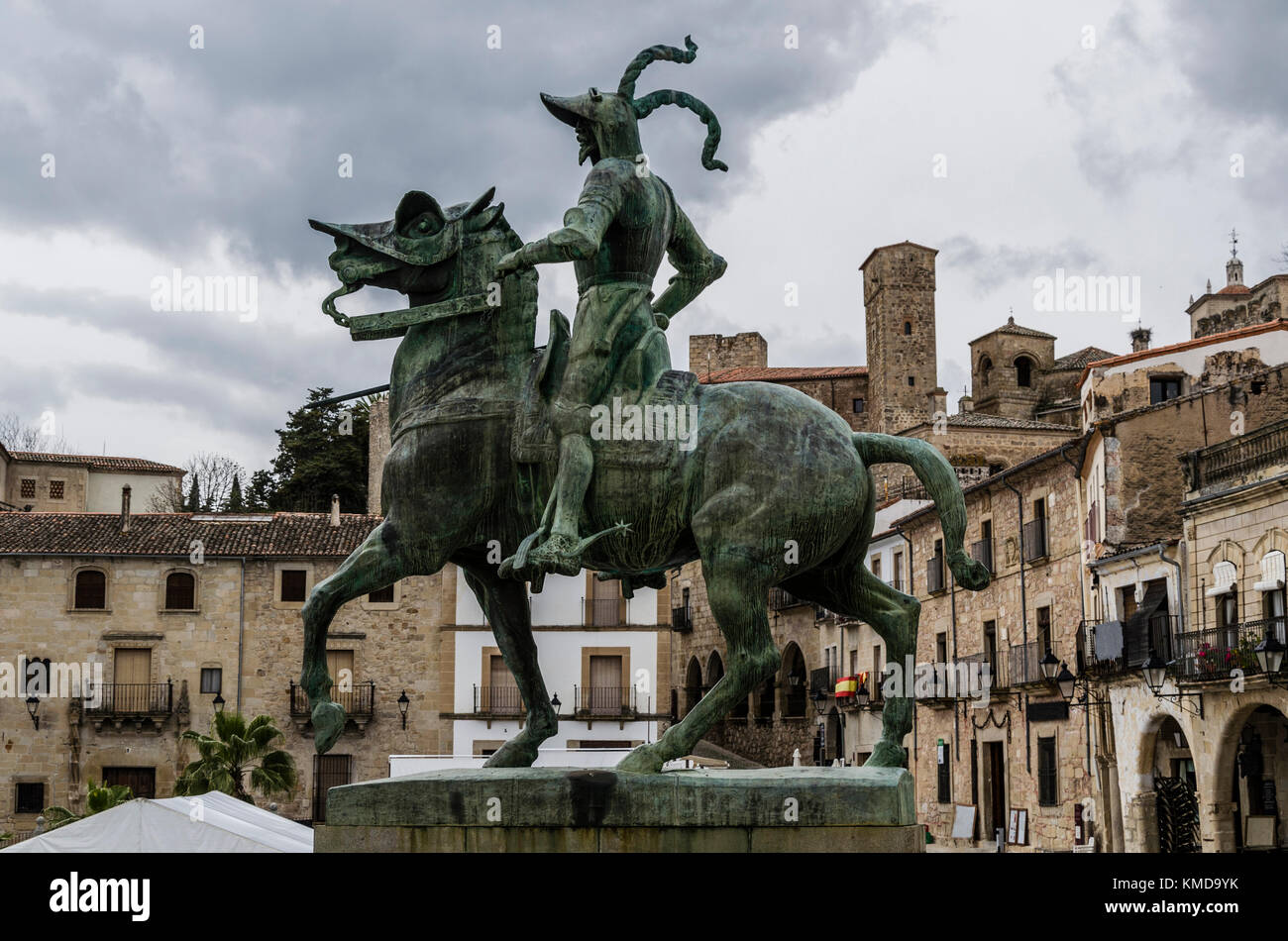 Città di Trujillo che aveva il suo splendore durante la conquista spagnola del continente americano Foto Stock