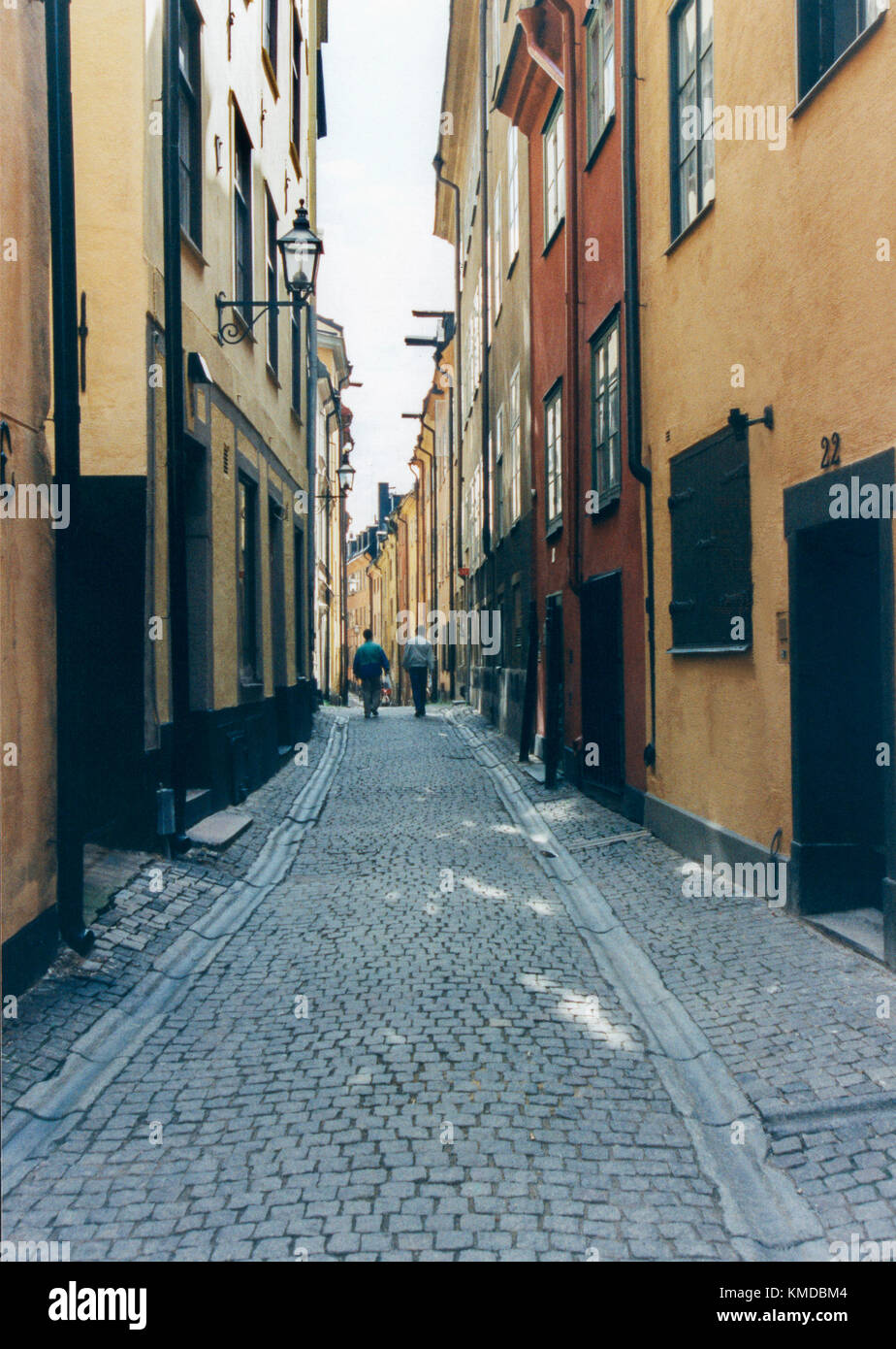 Prästgatan nella città vecchia di Stoccolma 2004 26048 dia Foto Stock