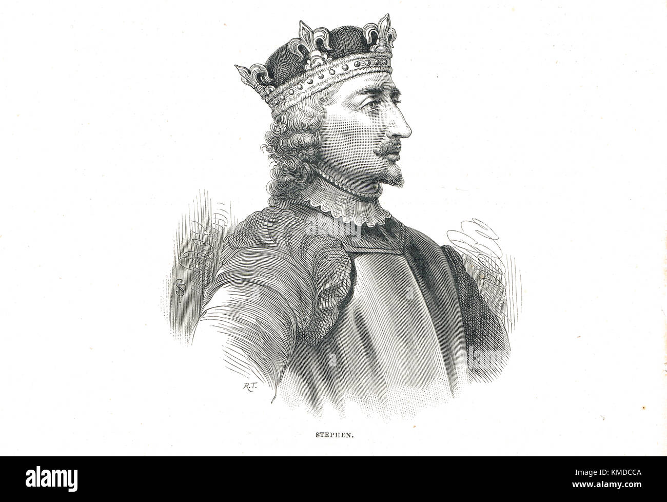 Stefano, re d'Inghilterra (1092-1154) regnò nel 1135-1154 Foto Stock