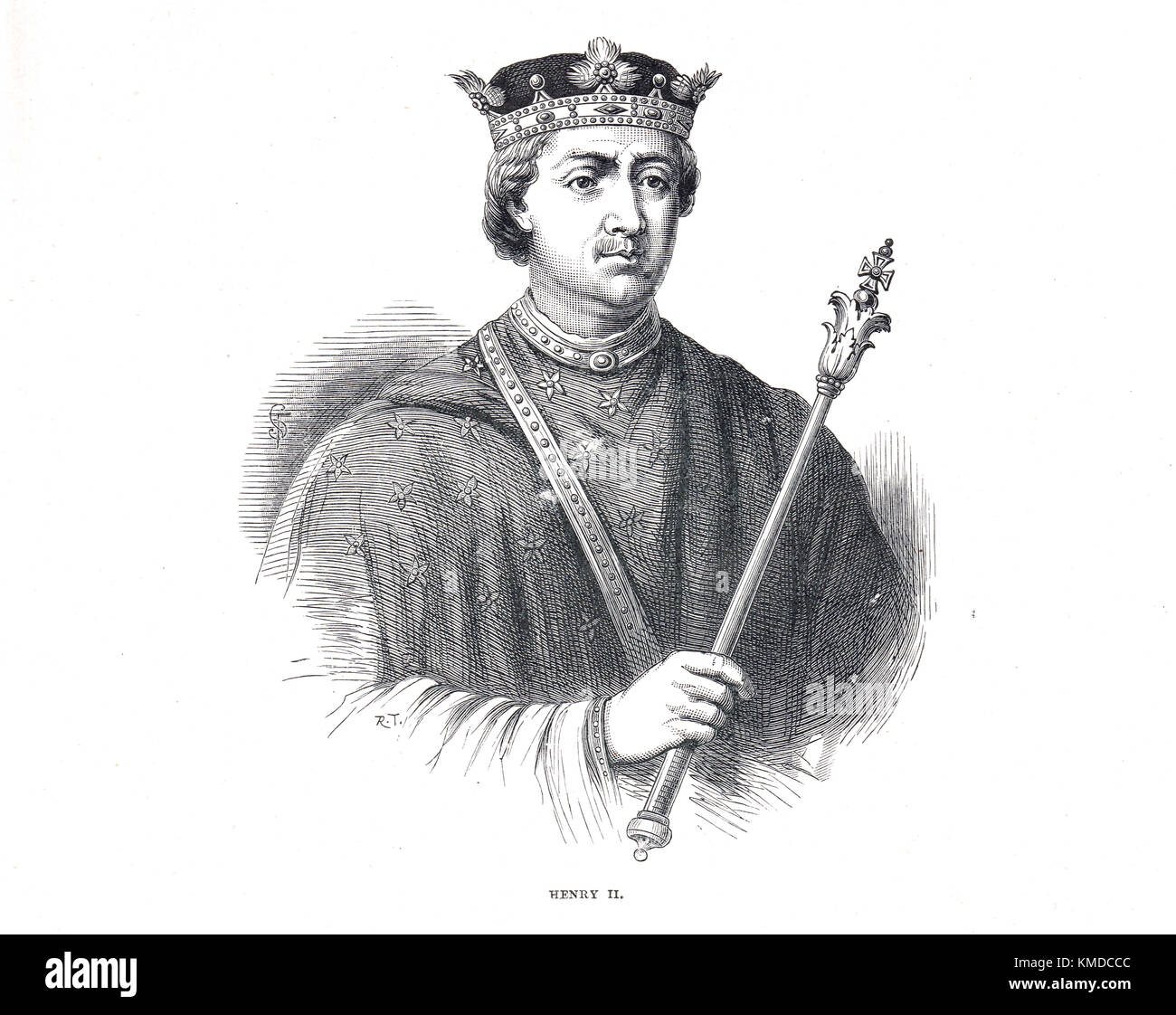 "Re Enrico II d'inghilterra, 1133-1189, regnò 1154-1189 Foto Stock