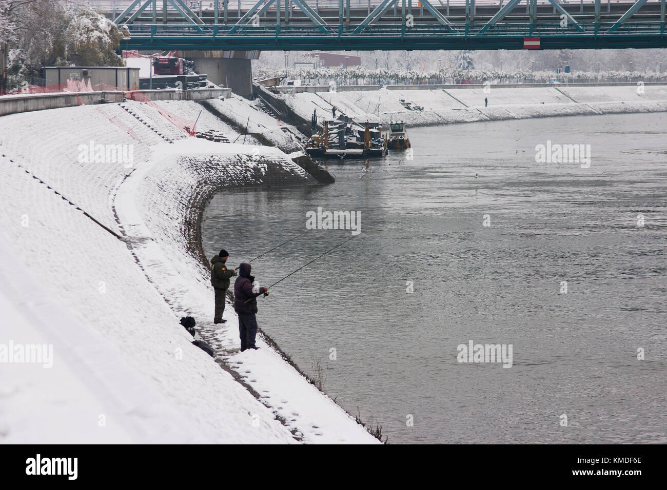 Lungo il fiume Danubio Foto Stock