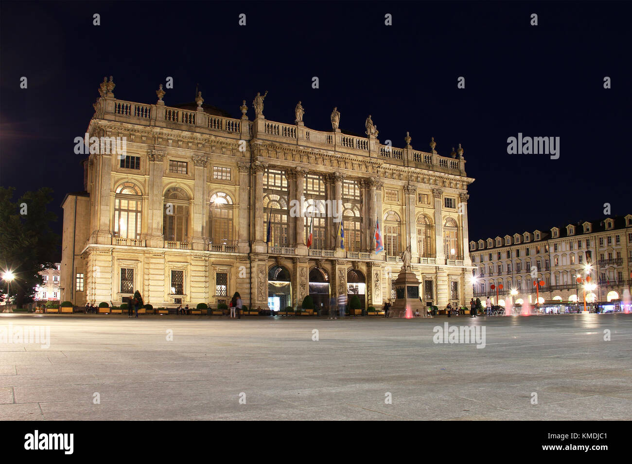 Palazzo Madama in piazza Castello nel centro storico di Torino, Italia Foto Stock