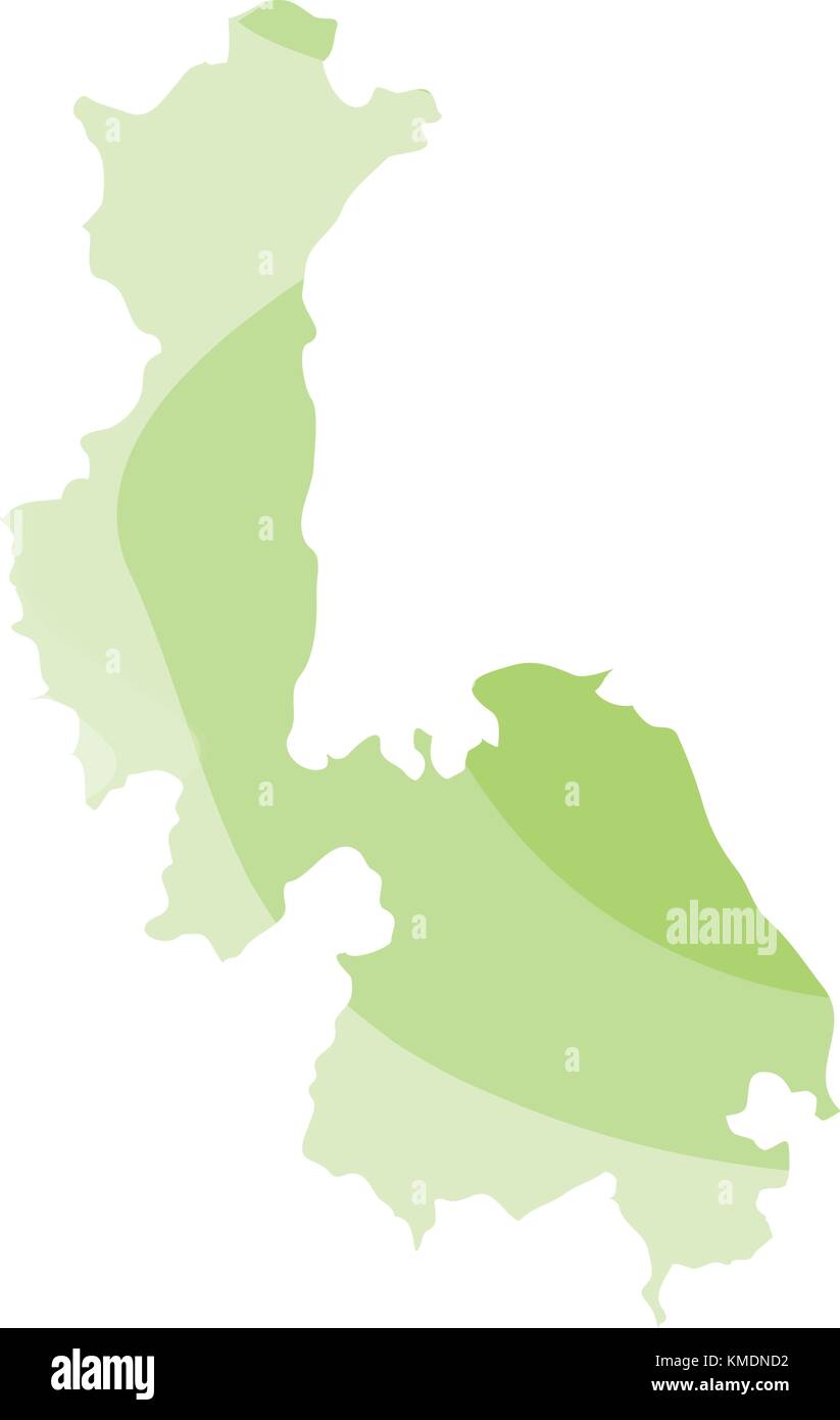 Khabarovsk krai mappa politico Illustrazione Vettoriale