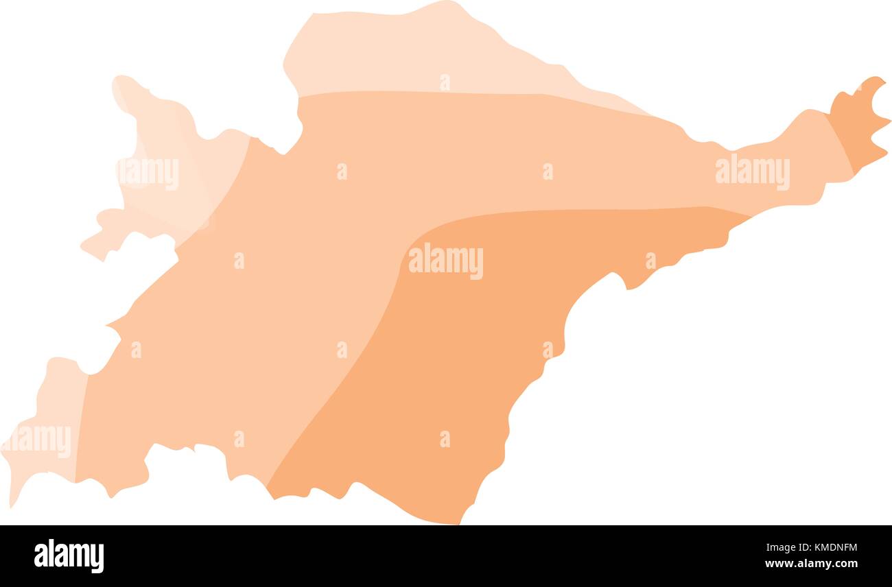 Komi repubblica mappa politico Illustrazione Vettoriale