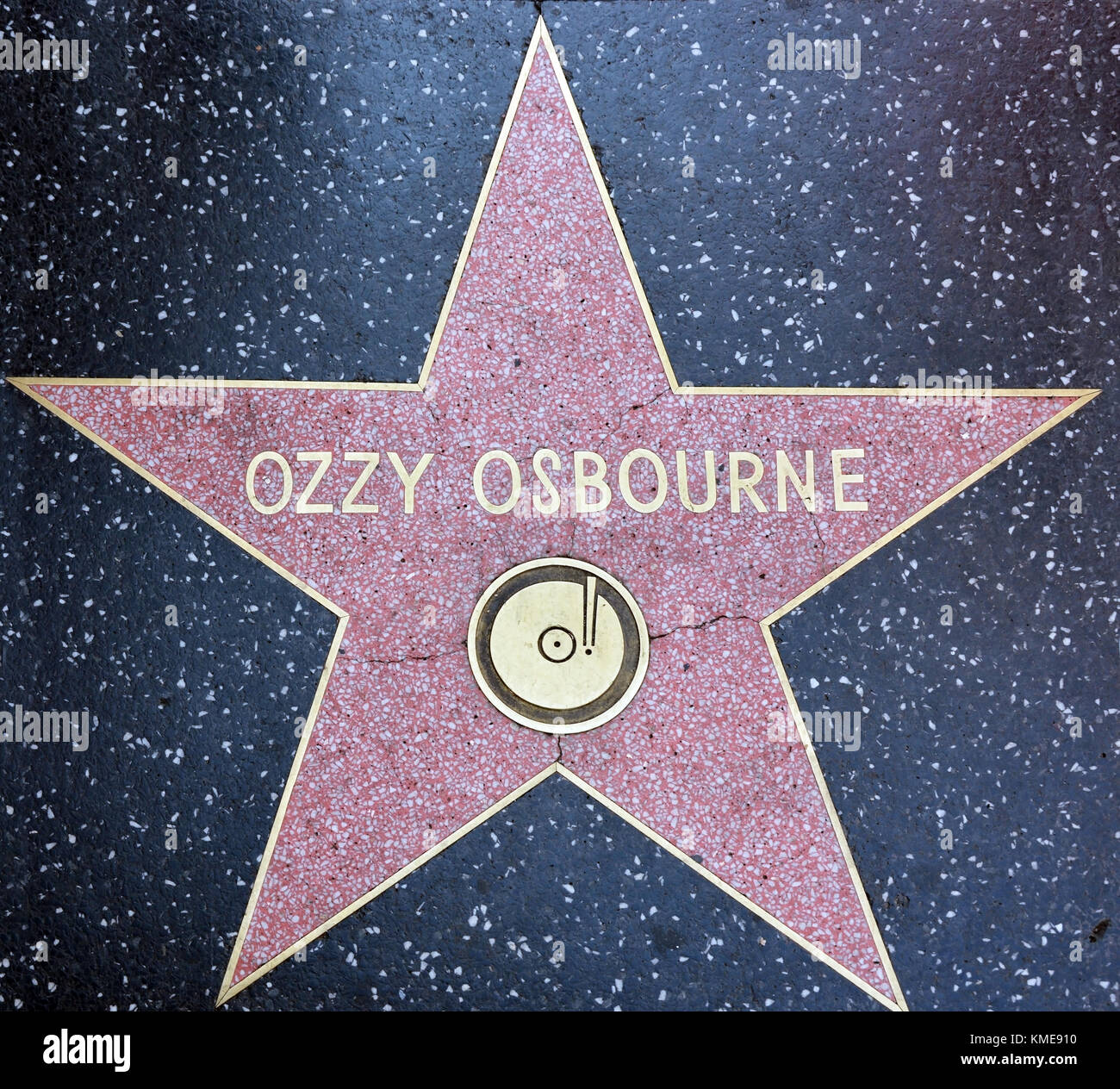Stati Uniti d'America, hollywood- agosto 23, 2013: Ozzy Osbourne stella sulla strada Foto Stock