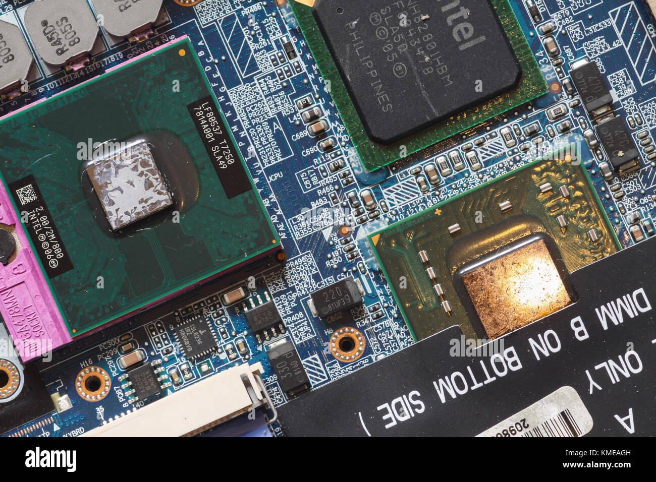 Rifiuti di schede a circuito stampato e computer. Regno Unito Foto Stock