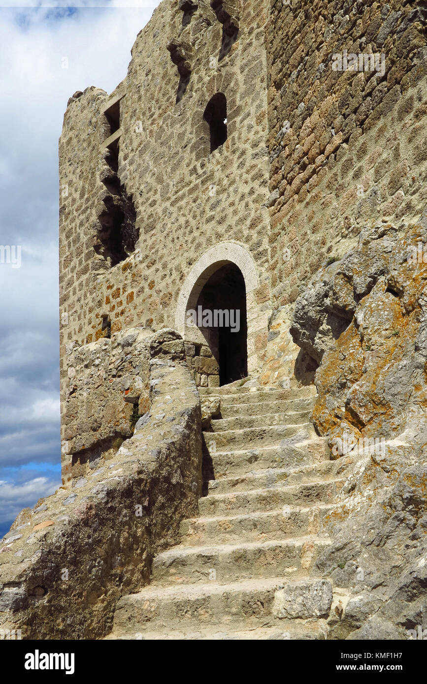 Queribus, katharer, Francia, sud della Francia, fenouilledes,, Languedoc Roussillon, sud , frankreich, suedfr Foto Stock