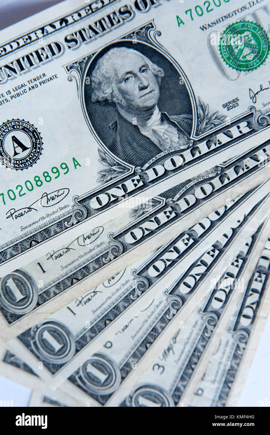 Gli Stati Uniti uno-dollaro ($1) con George Washington © Wojciech Strozyk / Alamy Stock Photo Foto Stock